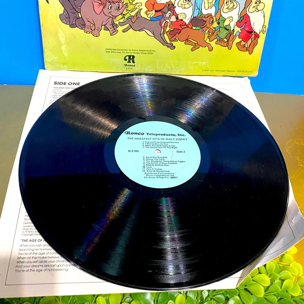 WALT DISNEY 1976 THE GREATEST HITS OF WALT DISNEY VINYL RECORD 24 SONGS RONCO - Picture 10 of 15